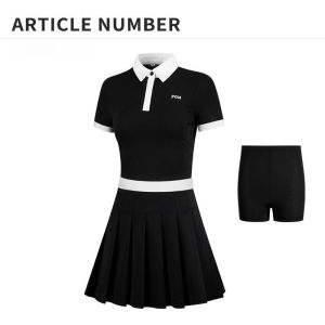 PGM | PGM Womens Golf Dress Summer Slim Fit Sports Pleated Skirt with Anti Glare Shorts QZ078