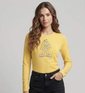 M&Ms Rhinestone LIMITED ED. TEE BY BOSSINI- YELLOWSMALL