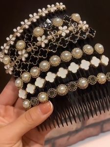 Tooyoo Children Pearl Super Large Hair Comb Bangs Comb Broken Hair Finishing Comb Hairpin Headdress