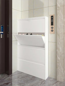 12cm Ultra-Thin Shoe Cabinet Economical Home Doorway Large Capacity Small Apartment Entrance Hanging Steel Extremely Narrow Locker
