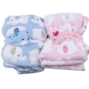 Baby Blanket & Swaddling Newborn Thermal Soft Fleece Blanket Flannel Quilt Infant Bedding Swaddle Wrap Winter Solid Bedding Set