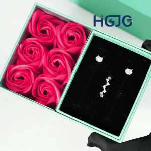 Hộp Quà Tặng Hoa Hồng Sáp Đựng Trang Sức Hoa Hồng Lãng Mạn Tặng Bạn Gái Kèm Túi Đựng Dễ Thương