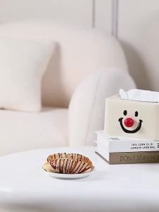 Simple Cream Air Tissue Cute Colorful Ball Tissue Face Towel Storage Multi-functional Table Decoration Organizer