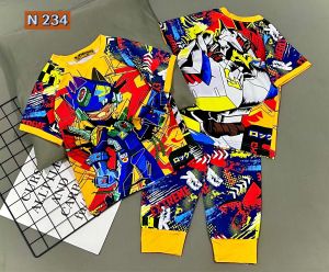 (9-21kg)  đồ bộ bé trai  tay ngắn quần dài thun lạnh 3D mickeys mềm mịn chất vải bao đẹp (919)