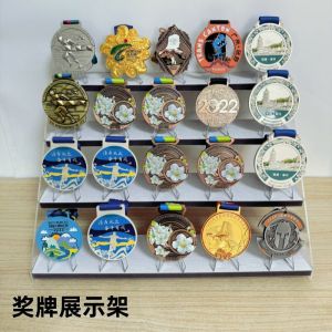 Marathon Medal Display Stand Honor Gold Badge Coin Showcase Organizer Storage Bracket Family Utility Universal Desktop Placement