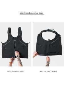 Japanese Nylon Outdoor Functional Dual-Use Satchel Workwear