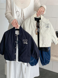 Childrens Baseball Jacket 2025 Autumn New Style Doggie Casual Top Little Kids Korean Style Open Cardigan Trendy Baby Coat