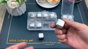 1pcs Reusable Stainless Steel Ice Cube 304 Food Grade Ice Maker Ice Cube Stone Rocks Whiskey Cubes Quick Frozen