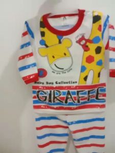 Setelan Baju Bayi Panjang Setelan Panjang Anak Kancing Bahu Baju Anak Laki laki Motif GIRAFFE