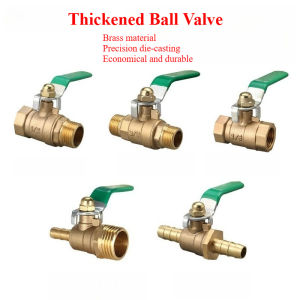 1/4 3/8 1/2 Brass Ball Valve Air Compressor Female/Male Thread Brass Valve Small Connector Joint Copper Pipe Fitting
