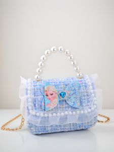 Cute Mini Crossbody Bag for Girls Baby Fashionable Lovely Coin Purse Handbag Diagonal Bag Childrens Bags Princess Elsa
