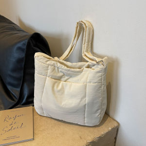 Spring 2026 Casual Nylon Lightweight Crossbody Messenger Bag Tote Bag Simple Style Zipper Closure Soft Handle Youth Backpack
