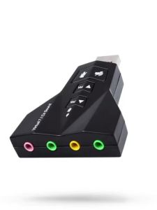 External USB Independent 7.1 Sound Card 5H with Line for Desktop Laptop Speaker Headphone Mic Conversion