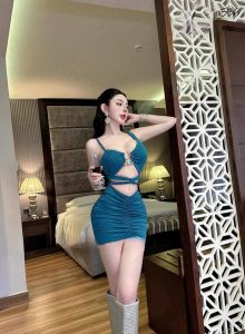 Váy body  lệch vai hở nhẹ nhún trước kèm phụ kiện sang trọng 3 màu 4 size cho bạn nữ shop Phương linh  clothing