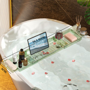 Giá Để Đồ Trong Phòng Tắm Bằng Acrylic Có Thể Mở Rộng Phụ Kiện Phòng Tắm Giá Để Đồ Bên Cạnh Bồn Tắm Giá Đỡ Bồn Tắm