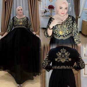 Gamis ceruty bordir
