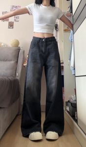 Celana Panjang Wanita Jeans Premium | Highwaist Loose Baggy & Kulot Jeans Retro Korean Style