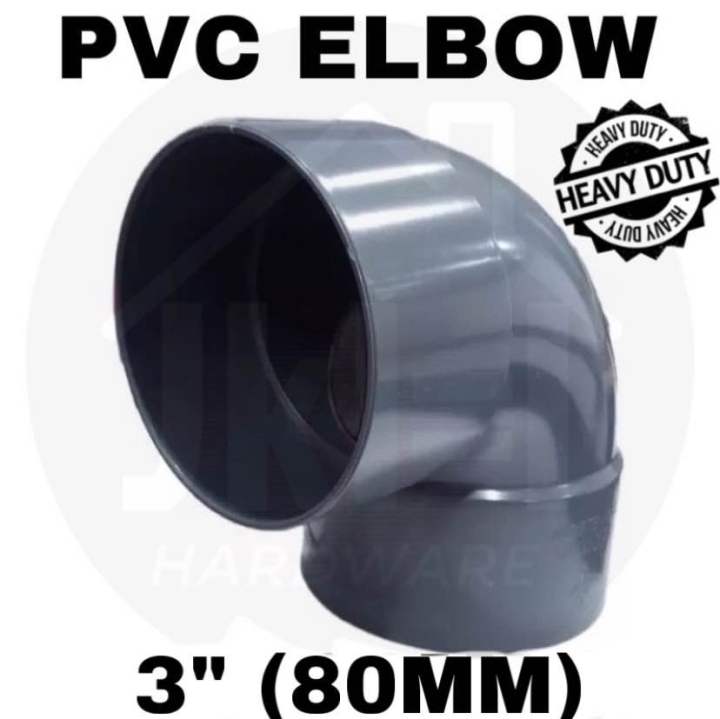 3" (80MM) PVC ELBOW WATER PIPE ELBOW Lazada