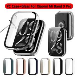 Ốp Lưng Kính Cường Lực + Khung Bảo Vệ Màn Hình Xiaomi Mi Band 9 Pro Phụ Kiện Bảo Vệ Mi Band 8 Pro