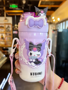 🍹 สีสันสุดๆไปเลยแม่ กระติกน้ำเก็บอุณหภูมิ sanrio ความจุ 520 ml สแตนเลส 316 เลือกดื่มได้ 2 ระบบ แบบหลอดดูดและยกดื่ม