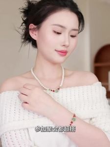 Elegant Silver Freshwater Pearl Necklace 7-8mm