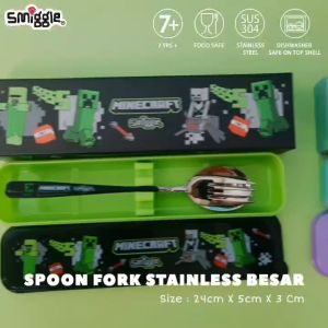 SMIGGLE spoon fork sendok makan set remaja / dewasa besar stainless