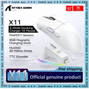 ATTACK SHARK | Attack Shark X11 X11SE Wireless Gaming Mouse 3-Mode PAW3311 22000DPI 400IPS PC Gaming Mouse