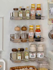 Hanging No-Drill Spice Organizer Rack 304 Stainless Steel