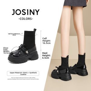 Josiny | Padded Thick Sole Stretch Boots
