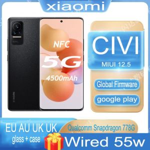 Used phone Global Version Xiaomi Civi redmi 5G NFC Snapdragon 778G Smartphone 64 MP Camera Li-Po 4500mAh Battery 55W used phone