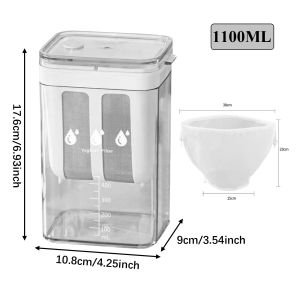1100ML/180ML Yogurt Maker Strainer with Lid Multifunctional Gadget with Fine Mesh for Home Desserts Homemade Cheese Tabletop
