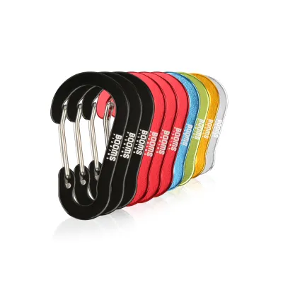Booms Fishing CC1 6/10Pcs Aluminum Alloy Carabiner Keychain Outdoor Camping Climbing Snap Clip Lock Buckle Hook Fishing Tools