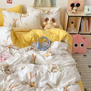 Dansunreve 1 chiếc vỏ Chăn hoạt hình chỉ có hoa hình thỏ lotso in hình chó vỏ chăn bông mềm mại Vỏ Chăn đơn Nữ Hoàng