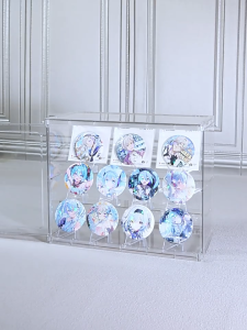 Acrylic Display Case Clear Showcase for Collectible Figures Blind Box Toys with 2/3 Adjustable Layer Figurines Action