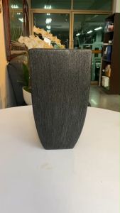 กระถางต้นไม้ 6 นิ้ว ดินเผาสีดำ กระถางดินเผาสีดำสี่เหลี่ยม 30 ครั้ง 30 ซับ