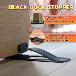 Jozoo Black Door Stopper: Properly Holds Your Door Open Door Wedge Holder