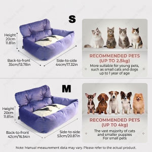 New Pet Car Safety Seat Bed Pad Removable Washable Pet Supplies Four Season Universal Outdoor Traveling Indoor Dog Car Seat