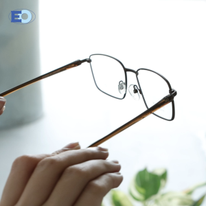 EO Adapt Morrie Rectangle Metal and Plastic Full Rim Multicoated Tri Fold Eyeglasses for Men & Women