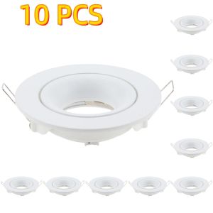 JOYINLED 1/10PCS Round GU10 Recessed Downlight Frame Tiltable MR16 Spotlight Fitting Ceiling Lamp Holder Mounting Ring