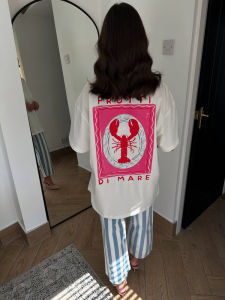 Dragonfish Print Oversize StreetwearStyle USVintageDesign LooseShortSleevetoteamWomenSummer2025 CottonT TeeShirt