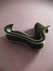 FRP Special-Shaped Sofa Internet Celebrity Designer Stylish Creative Arc L-Shaped Sofa S-Shaped Lobby Reception Art Sofa