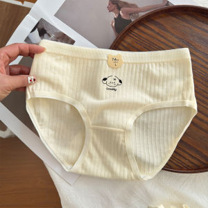 Nutmommy Womens Cotton Underwear Triangle Panties Sweet Cute Dog Pattern Antibacterial mid Waist Youth Spring Summer