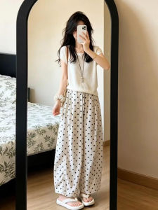 NIUVIES | Trendy New Style Short Sleeve T-shirt and Wide Leg Pants Set