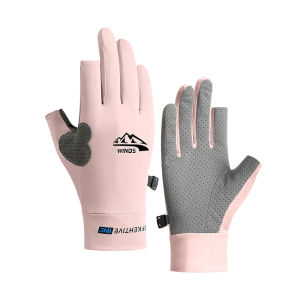 REXUELONG | UV Protection Anti-Slip Shock Absorption Breathable Womens Riding Gloves
