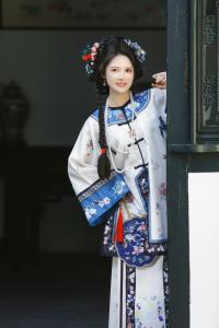 Antique Style Qing Dynasty Womens Hanfu Set round Neck Daily Clothing Jiangshang Ladies Vintage Gown New Chinese Fashion