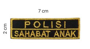 BORDIR ATRIBUT SERAGAM PROFESI ANAK POLRILOGOBADGEPATCHEMBLEM
