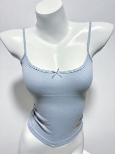 [BM Style Small Sling Collection] Multi-Color B Stock Girlish Style Bows Hollow-out Short Vest Inner Match Summer