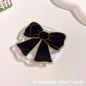 Pure Color Cartoon Butterfly Knot Magsafe Magnetic Absorption Airbag Phone Stand Foldable Extendable Air Cushion Anti-fall Ring Buckle Creative TV Watching Lazy Tool