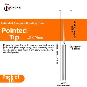 KINGXINJX | Long Diamond-Coated Sharpening Needle 3mm