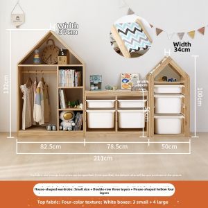 XIAOHUAMEIMEI | Eco-friendly Solid Wood Baby Girl Bedroom Wardrobe